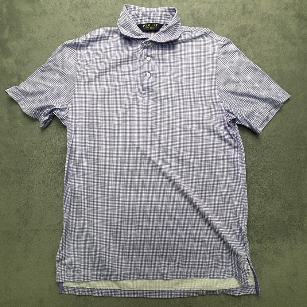 Polo Ralph Lauren Golf Polo Shirt Mens Medium Purple Geometric Performance